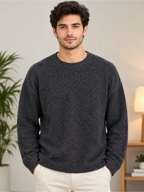 Like New – Men’s Riverstone Charcoal Gray Wool Blend Sweater, Size XXL